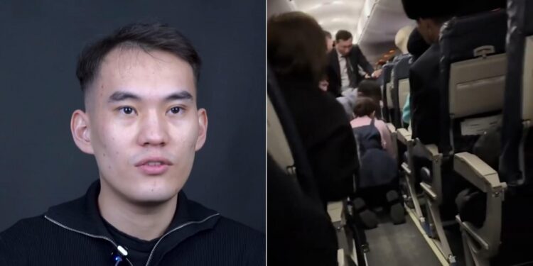 Студент ұшақта жүрегі тоқтап құлаған адамның өміріне араша түсті