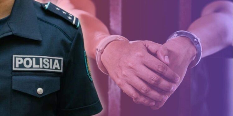 Көшеде жалаңаш жүгірген жігітті полиция қамап тастады (ВИДЕО)