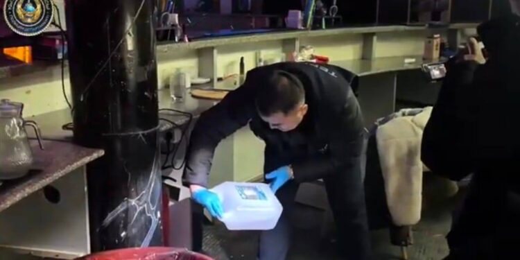 Қызылордада түнгі клубтардың бірінде есірткілік әсер беретін газ баллоны мен шарлар тәркіленді