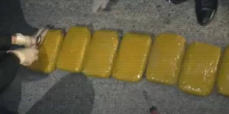 Полиция тас жолдағы автокөліктен 34 кг гашиш тапты