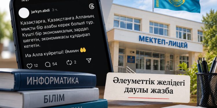 «Қазақтарға, Қазақстанға Алланың мықты бір азабы керек»: Қарағандылық мұғалімнің жазбасы дауға қалды