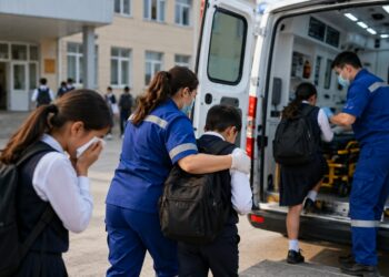 Алты оқушының жағдайы нашарлап, үшеуі ауруханаға жеткізілді